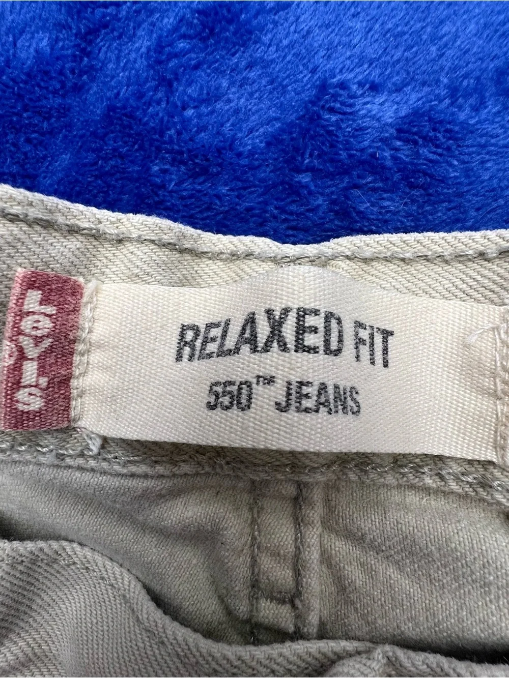 Vintage Levis 550 Relaxed Fit Denim Jeans Y2K Mens Size 36x30 Beige NWT